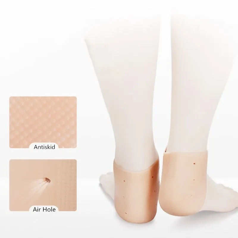 Heel Protector 2 Pieces Silicone Protective Sleeve Heel Spur Pads