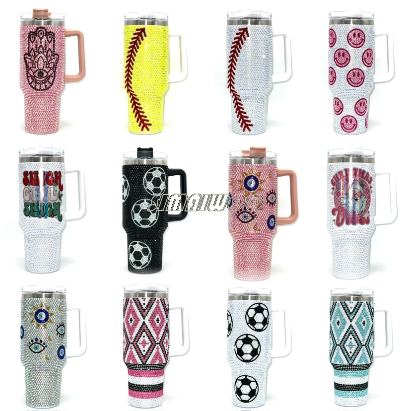 Blinged Türkischer böser Blick Vakuumisolierter Becher Strass Edelstahl Thermoskanne Wasserflasche Isolierflasche Reisekaffeetasse – Detail 1