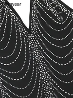New Sexy Diamonds Halter Black Party Bodycon Midi Dress Women Sleeveless Backless Front Split Birthday Night Prom Club Vestidos - Image 6