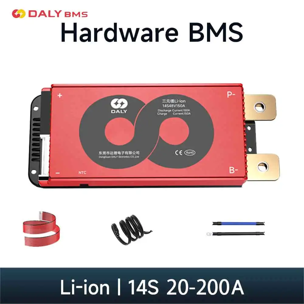 

Daly BMS BMS 14S 48V 52V 18650 14S bms Protection Board with NTC 40A 60A 80A 100A 150A 200A PCB for Electric scooter