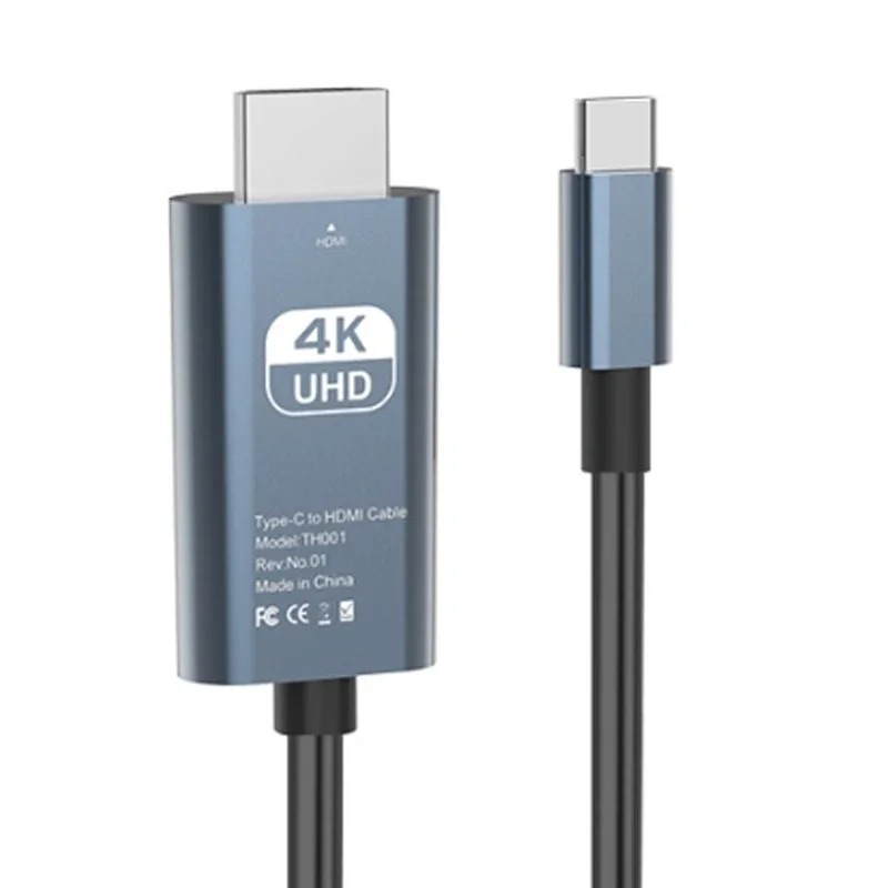 מתאם מסוג C ל-HDMI תואם 4K 60Hz כבל מסוג C ממיר כבל לטלוויזיה לאייפון ממיר MacBook Air iPad ספר מחשב נייד
