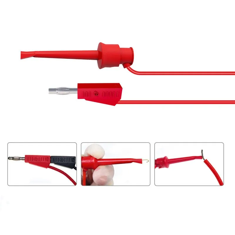P1308B 18-teiliges Multimeter-Messleitungs-Set mit austauschbaren Nadeln, Krokodilklemmen, 4-mm-Bananenstecker zum Testen von Hakenclips – Detail 6