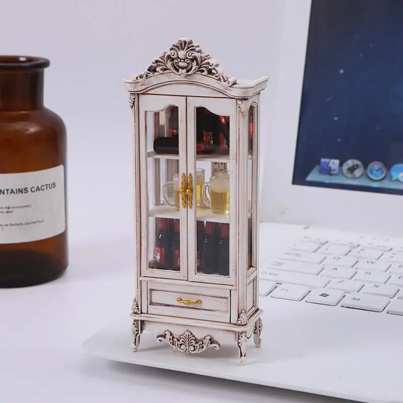 Vintage Wine Cabinet Storage Display Cupboard