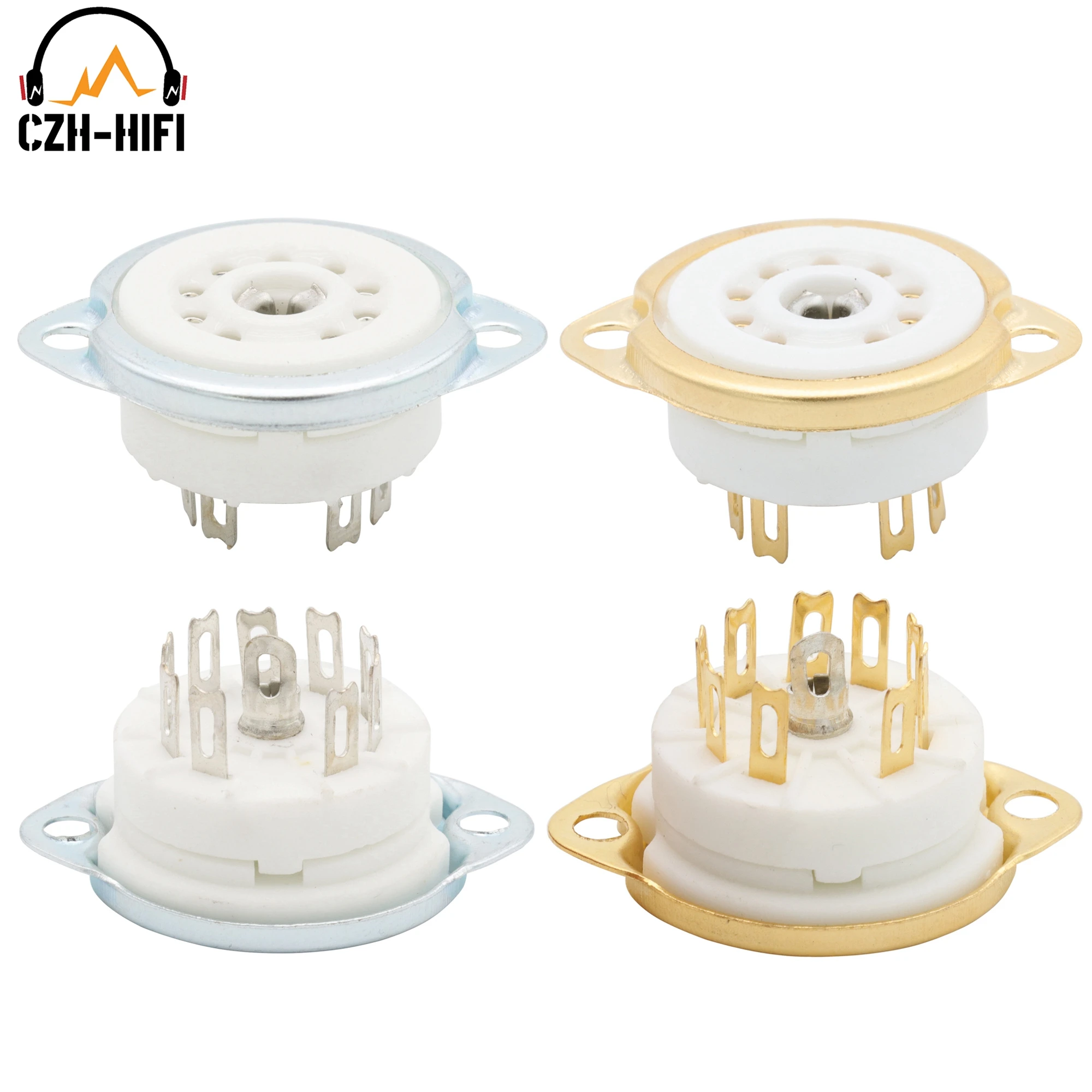 9pin B9A Rohr Buchse Keramik Ventil Basis für 12AX7 EL84 5670 ECC82 ECC83 12AX7 12AU7 6DJ8 Vintage Audio Verstärker DIY hiFi