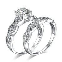 Twofold Promise - Infinity Ring Set for Women 7