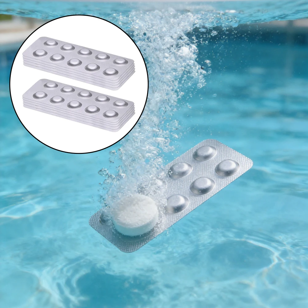 Prüftabletten für die Wasserqualität von Schwimmbecken, 100 Stück, zur Messung des pH-Wertes in Schwimmbädern und Whirlpools, präzise.