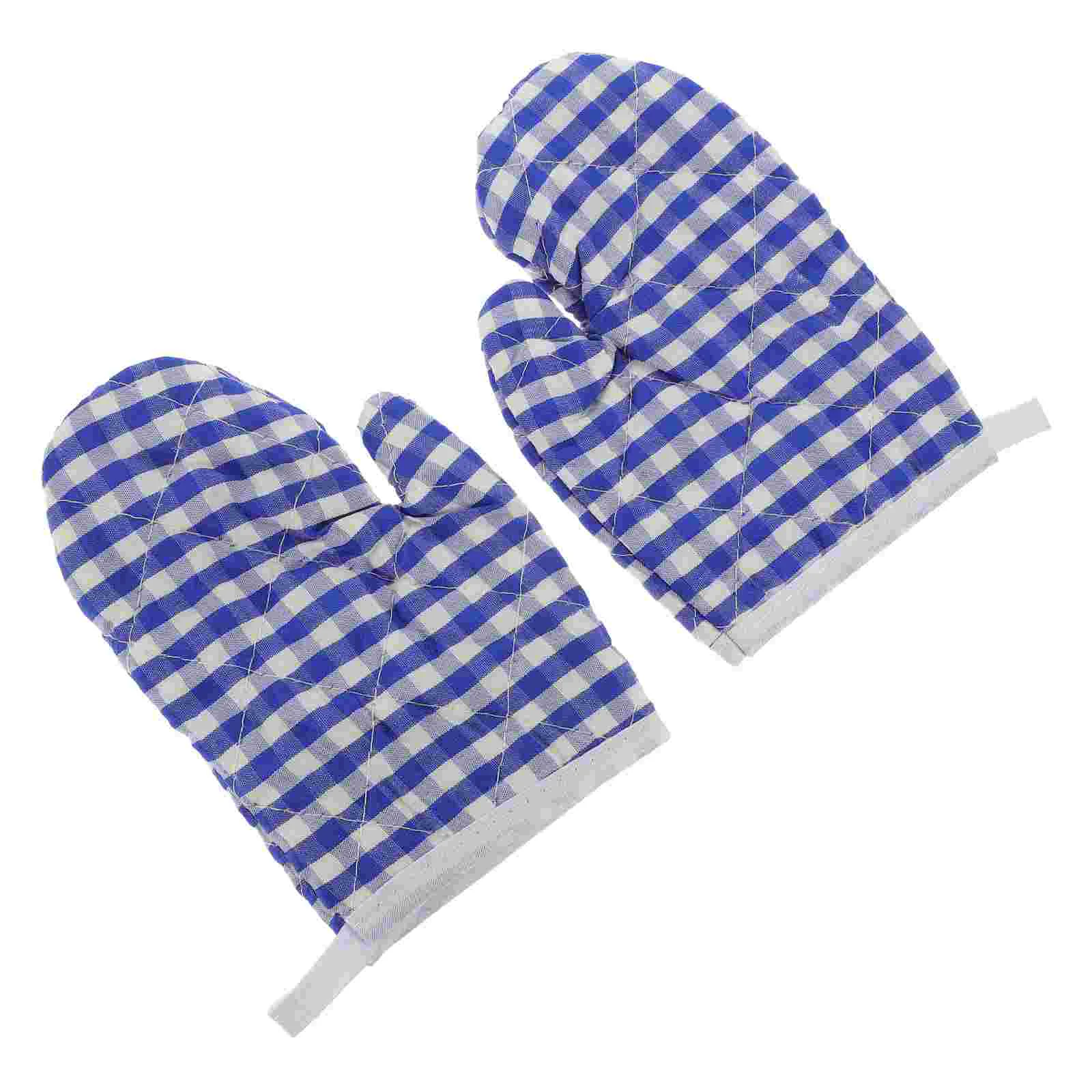 Kids Oven Mitts Kitchen Heat Resistant Gloves Polyester Microwave Gloves Cooking Baking Mitts For Children