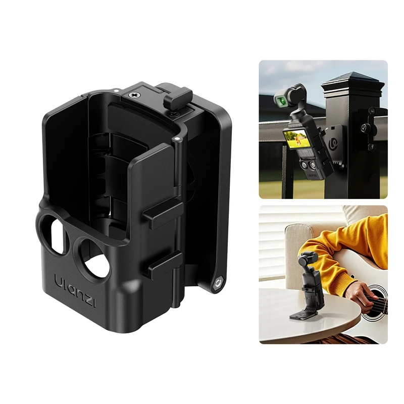 Ulanzi PK15 Pocket 3 Magnetic Mount Quick Card Swap Cold Shoe Mount for Action Camera Gym Railings Refrigerator Car Hoods Shots