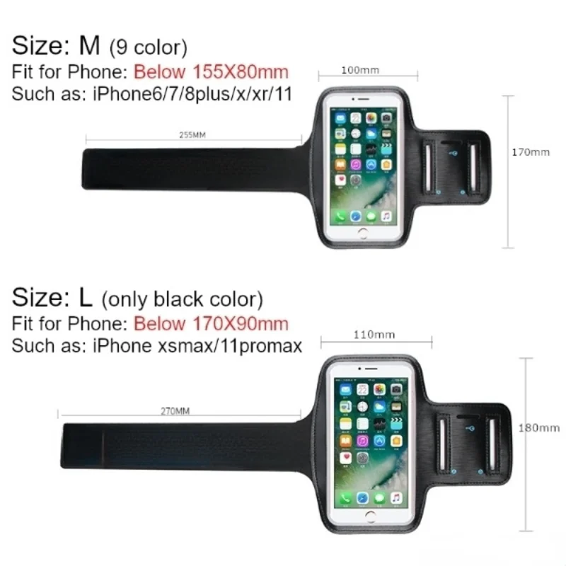 Phone Holder Armband 5-7inch For Samsung a13 iPhone 14 Pro Max 13 12 11 Mobile Phone Armband Phone Armband Sports Arm Bag Fitness Arm Bag