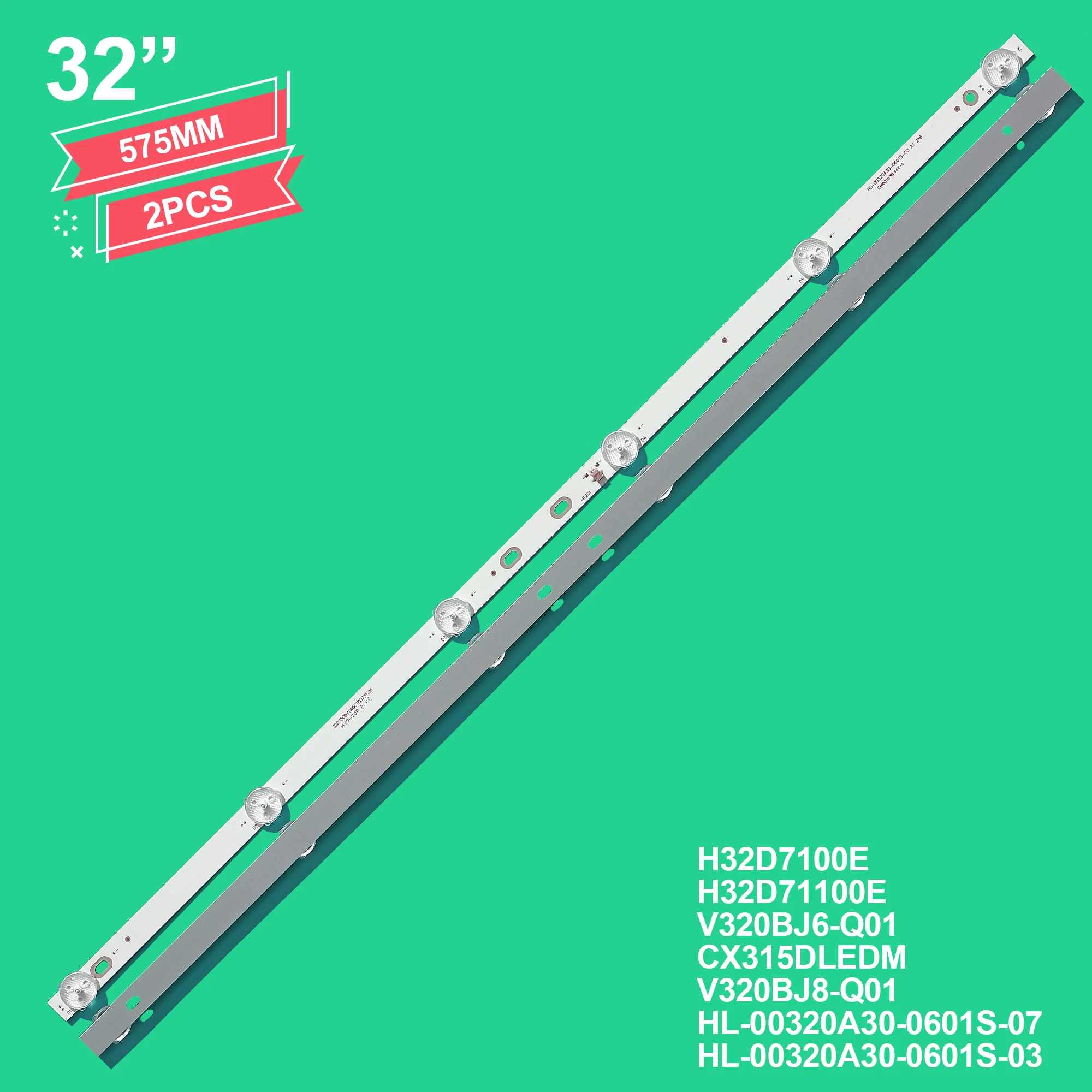 LED Light Bar TV's LED Backlight Strips For DEXP H32D7100E H32D71100E Band Ruler HL-00320A30-0601S-07 A1 2*6 HL-00320A30-0601S-03 A1 2*6 Lane
