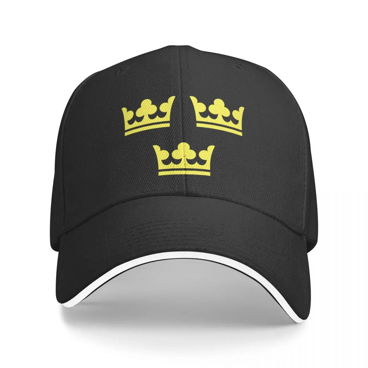 

Three Crowns, the Coat of Arms of Sweden, Yellow Print (Sveriges Tre Kronor) Baseball Cap Hat Man Luxury For Women 2024 Men's