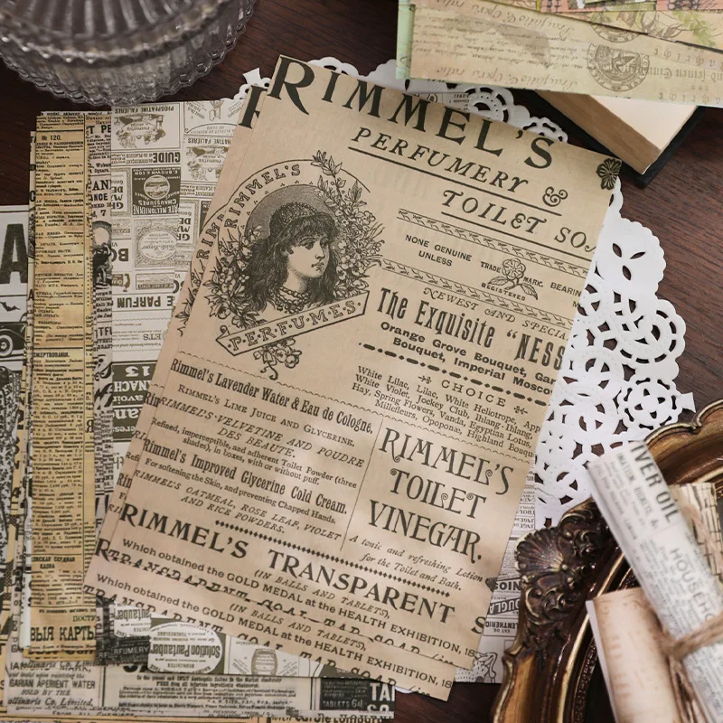 

Journamm 30pcs/pack Retro Material Paper Kit DIY Scrapbooking Supplies Collage Journaling Collage Junk Journal Material Paper