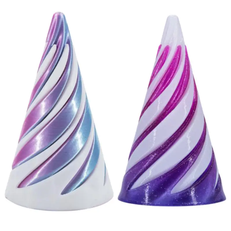 3D Printed Spiral Cone Toy Impossible Pyramid Fidget Toy Home Decorative Ornaments