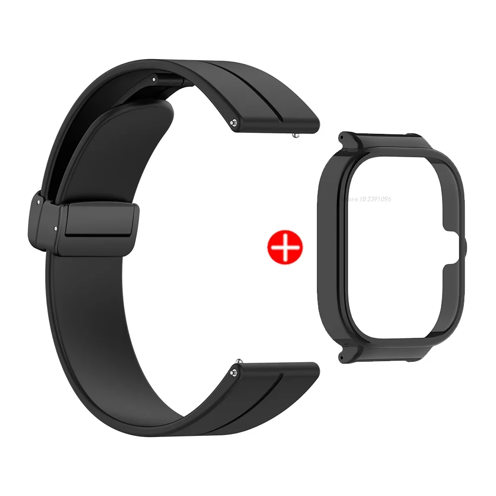 Silicone Magnetic Folding Buckle Smart Watchband Bracelet Strap