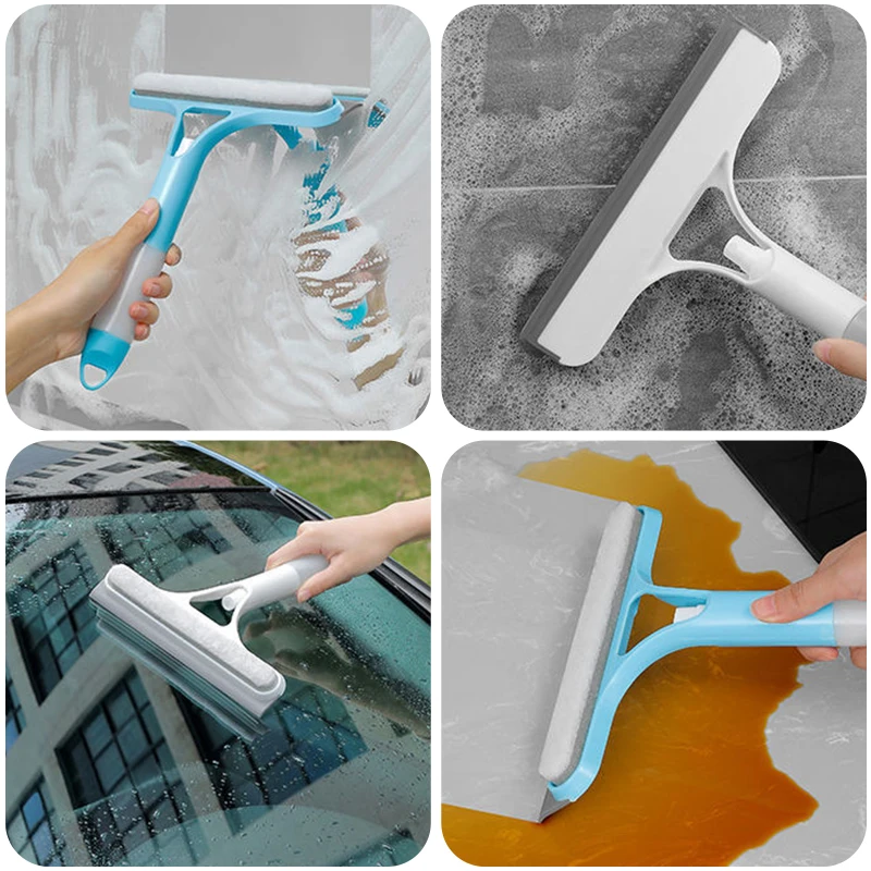 Window Cleaner Window Cleaning Tool Car Glass Cleaner 3 In 1 Glass Cleaning with Spray Bottle Wipe Shower Screen Clean Window Multi-Purpose Door Car Windshield Cleaner