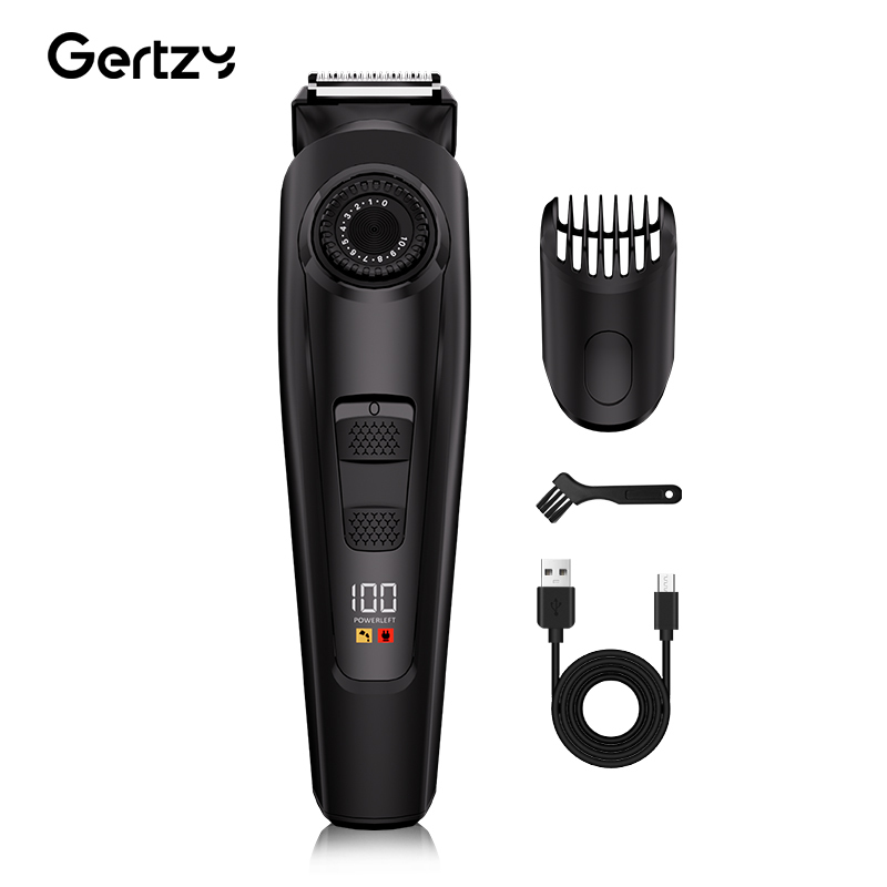 Electric hair clipper kit with digital display, USB rechargeable, multifunctional for home and travel, low voltage operation