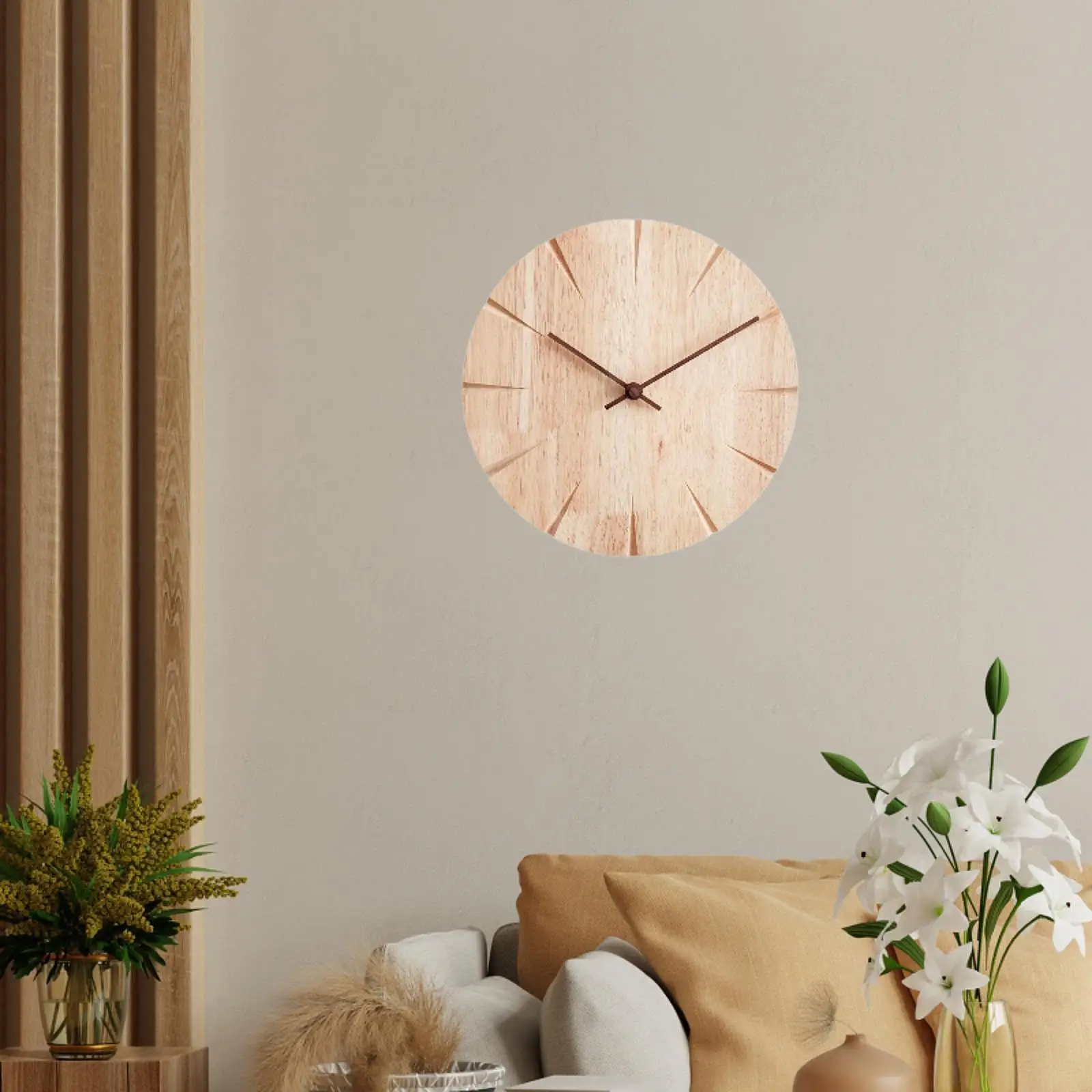 Art wooden wall clock style