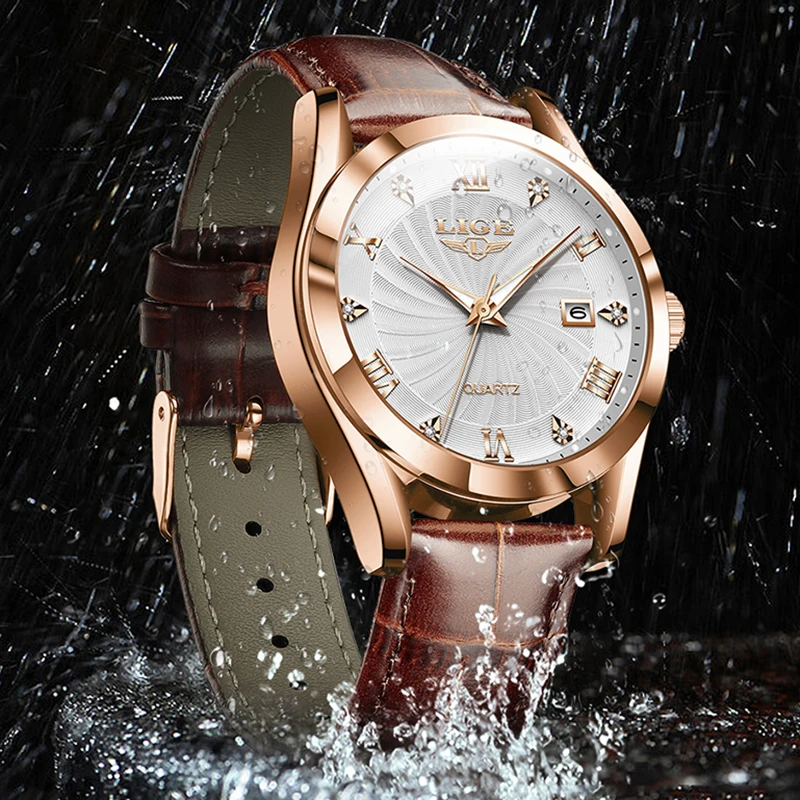 2026 New Ladies Watch LIGE Fashion Quartz Watch Women Simple Elegant Waterproof Sports Watches Gift For Women Relogio Feminino