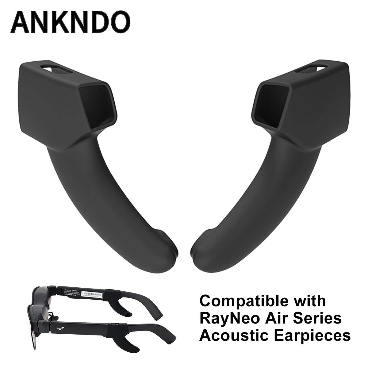 ANKNDO 실리콘 사운드 튜브 RayNeo Air 3S/3S Pro Air 4/4Pro 스마트 안경 액세서리 사운드 가이드 튜브