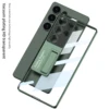 Luxury Plating Holder Case For Samsung Galaxy S25 Ultra Transparent Camera Protective Hard Stand Cover for Galaxy S25 Ultra Case 3