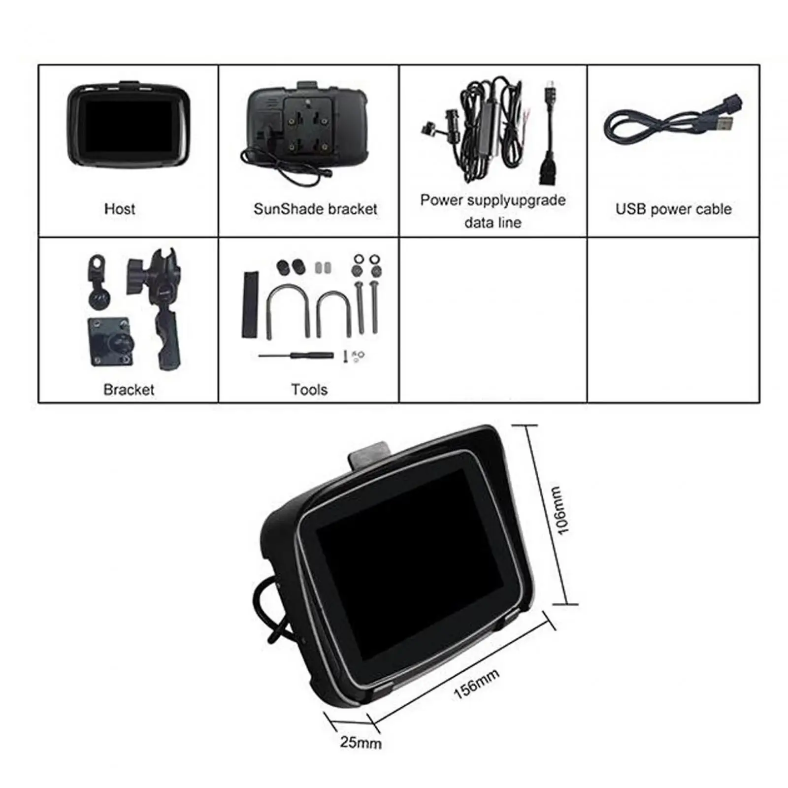 

Беспроводной монитор Carplay для мотоцикла, 5 дюймов