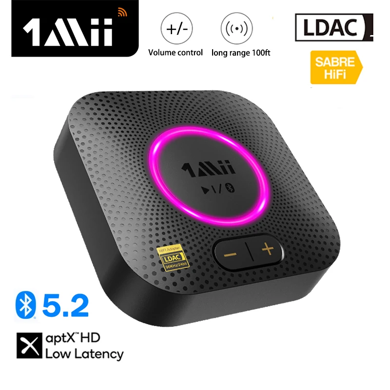 1mii b06s Bluetooth 5,2 Empfänger, HiFi-Audio-Adapter mit ldac aptx hd &  ll, High-Res-Audio mit großer Reichweite und Lautstärke regler - AliExpress