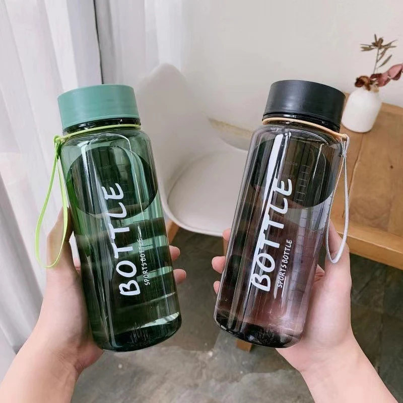 야외 스포츠를위한 1000ML 플라스틱 물병 휴대용 차 커피 컵 어린이 학교 주방 도구