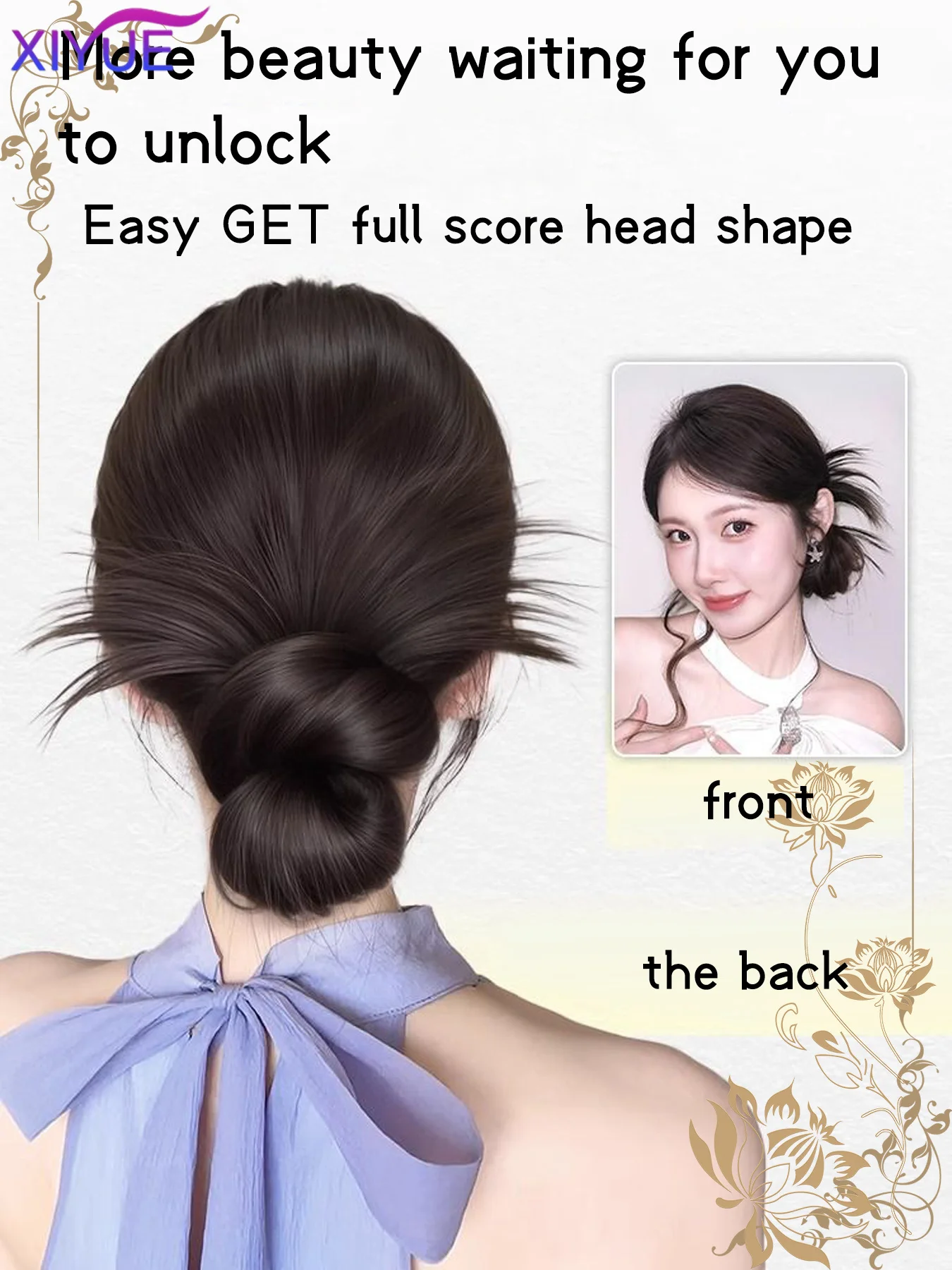 Women Half-tie Hair Claw Feather Shuttlecock Head Lazy Meatball Head Crab Clip Wig Catch Clip High Ponytail Hair Accessories