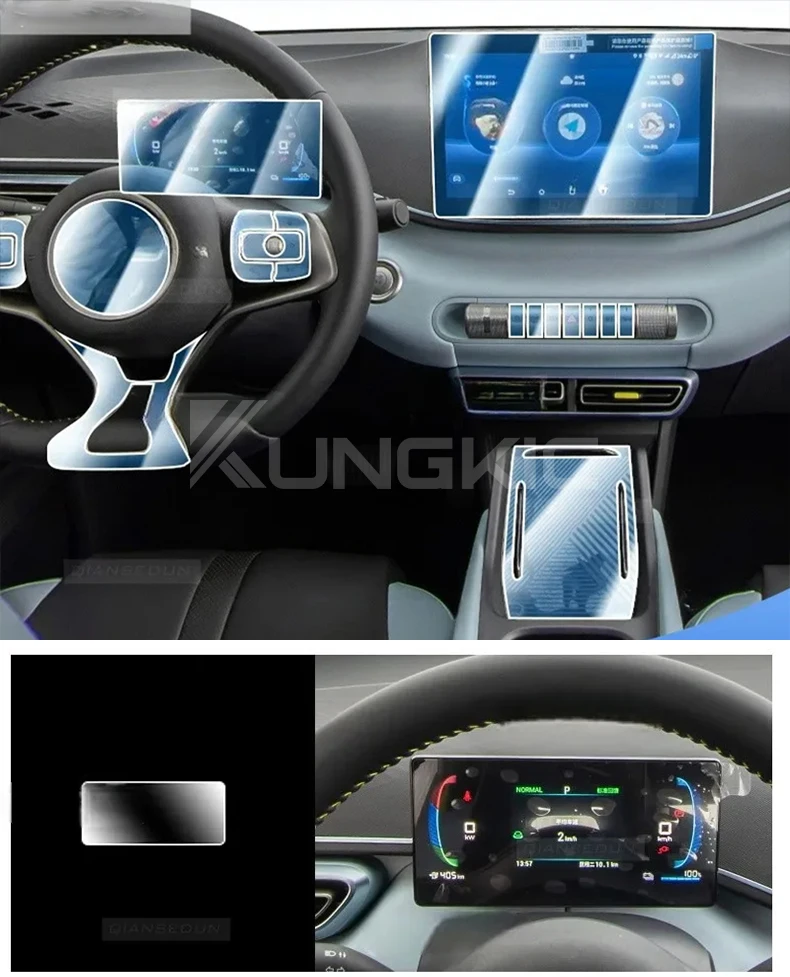 Interior de TPU para BYD Dolphin MINI EV Seagull 2024, cubierta de película protectora antiarañazos, Panel de caja de ca