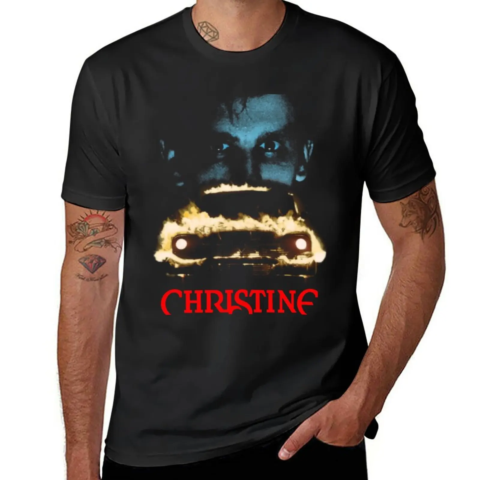 

New CHRISTINE Face T-Shirt Short t-shirt sports fan t-shirts fitted t shirts for men