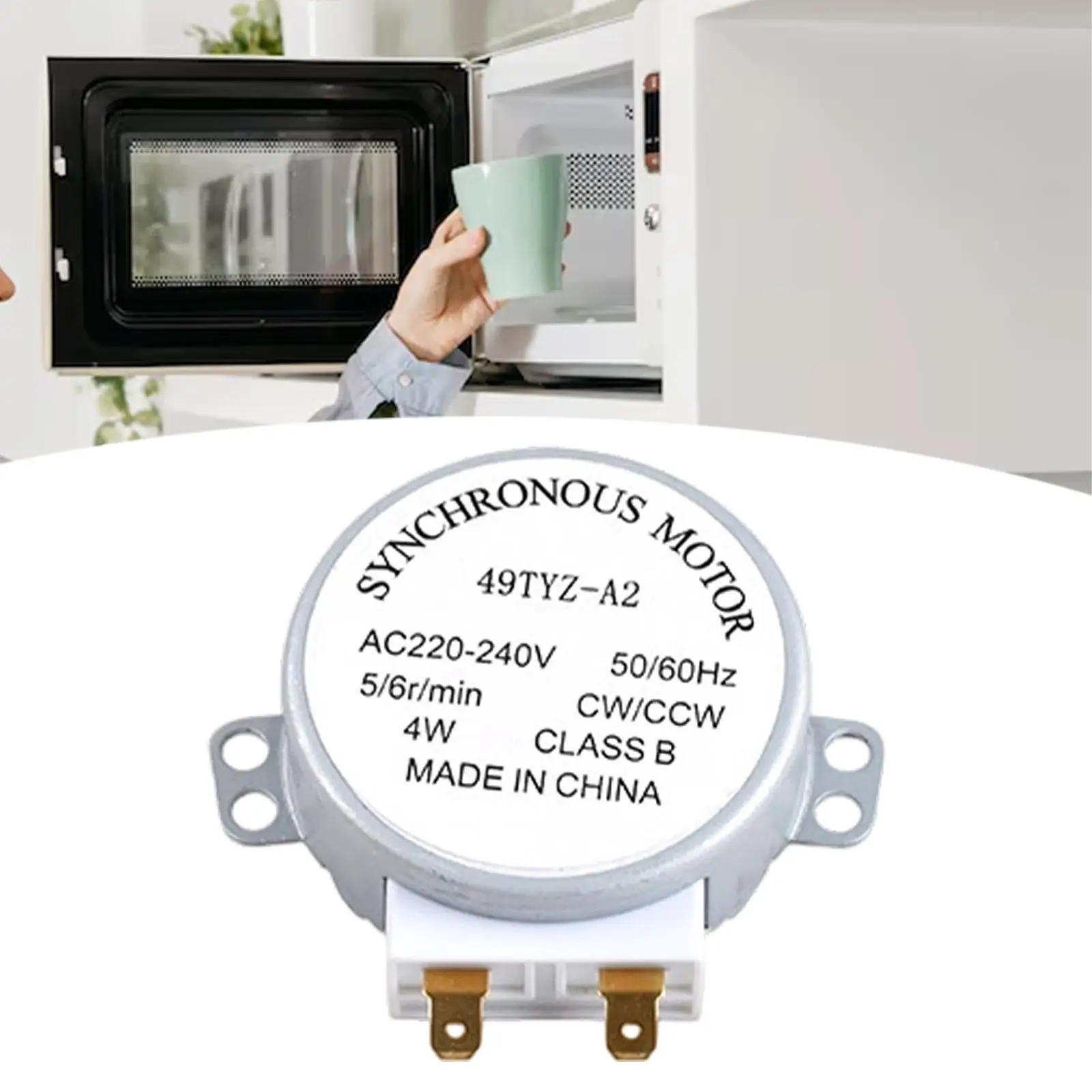 Microwave Oven Turntable Home Sturdy Professional Alternating Current 220-240V Metal Upgrade Fittings Electric Synchronous 