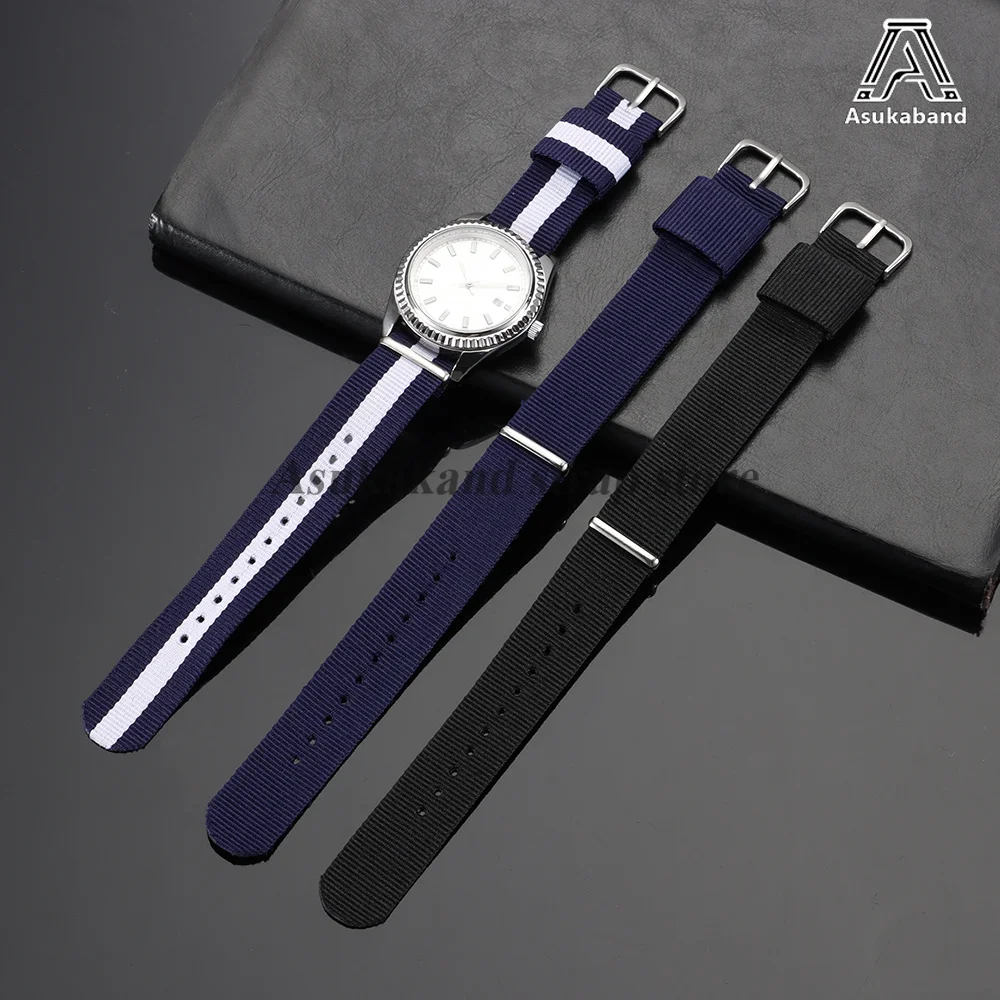 Premium High Density Durable Fabric Braid Nylon Watch Strap - Soft and Sporty Wristband Accessory