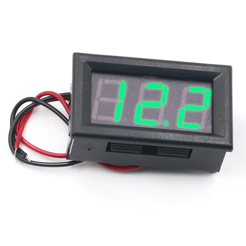 black tape measure 0.56 Inch Mini Red Green Blue LED Display Panel Voltage Meter Voltmeter Home Use Voltage 3 Three Digital DC 4.5V 30V 2 / 3 Wires clothing measuring tape Measurement & Analysis Tools