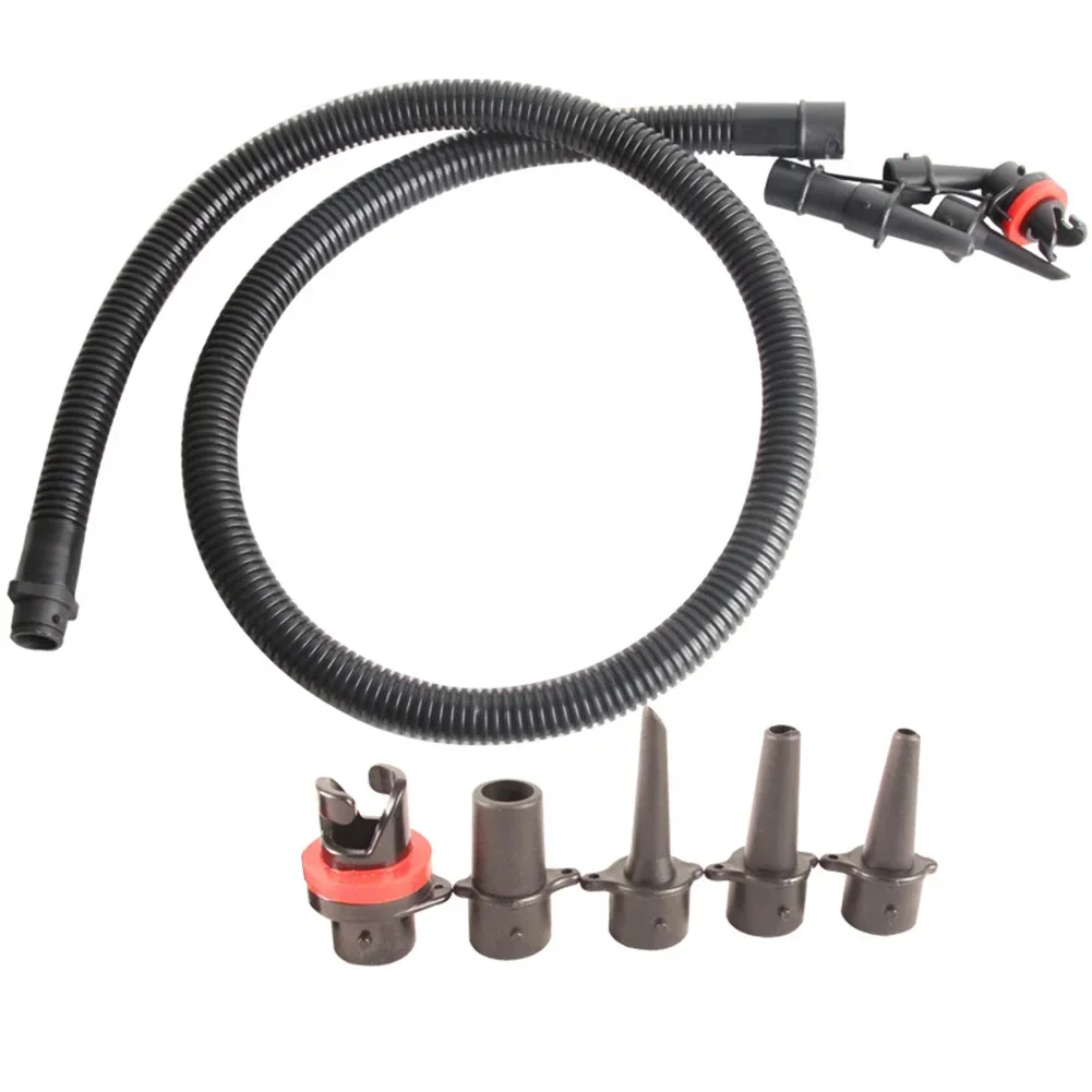Air Pump Hose And Connector Set 1.2m 5 Nozzle Sizes Inflatable Tube Hand Pump For Kayak Paddle Board SUPs Surfboard air pump adapter