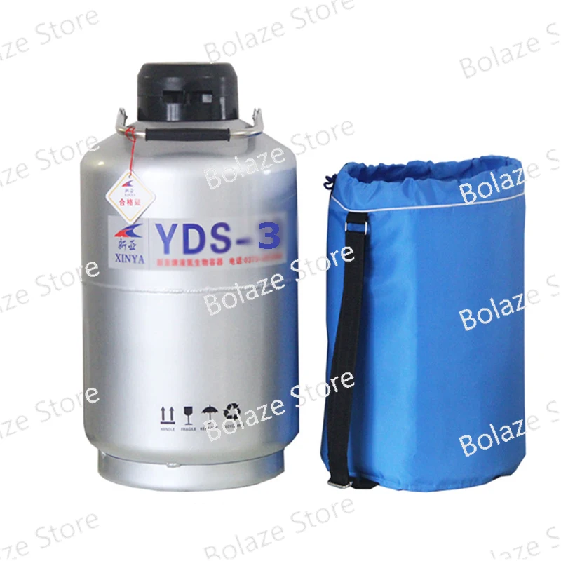 

3L Nitrogen Container Dewar Liquid Nitrogen Tank Nitrogenio Cryogenic Storage Tank With Straps 50MM Nitrogen Container Tank