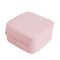 Travel Jewelry Case Jewelry Organizer Box with Two Layer Portable Small Jewelry Storage Case Accessories Holder/Pink 1