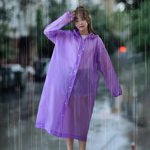 Eső Poncsók Motorháztető Unisex Kapucnis Magas Színvonalú Eva Rain Ponchos Esőkabát Kabáttal Kempingcsónakot Csónakázni Utazáshoz És - Image 4