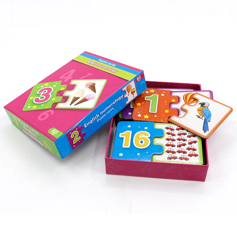 

Arabic Numbers English Letter Puzzle 60pcs, Cognitive Puzzle for Early Childhood Education and Puzzle Learning Children's Toys