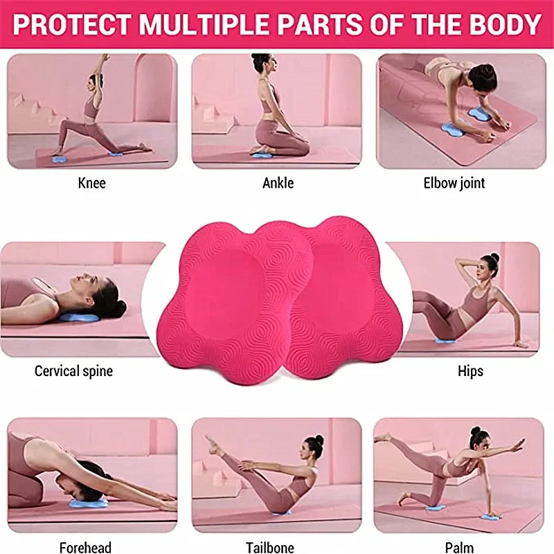 2pcs Yoga Portable Knee Pads Cushion Extra Thick for Knees Elbows Wrist Hands Head Foam Yoga Pilates Work Out Kneeling Pad 4