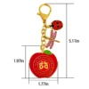 2025 Harmony Apple With Ladybug & Dragonfly Keychain w5630 2