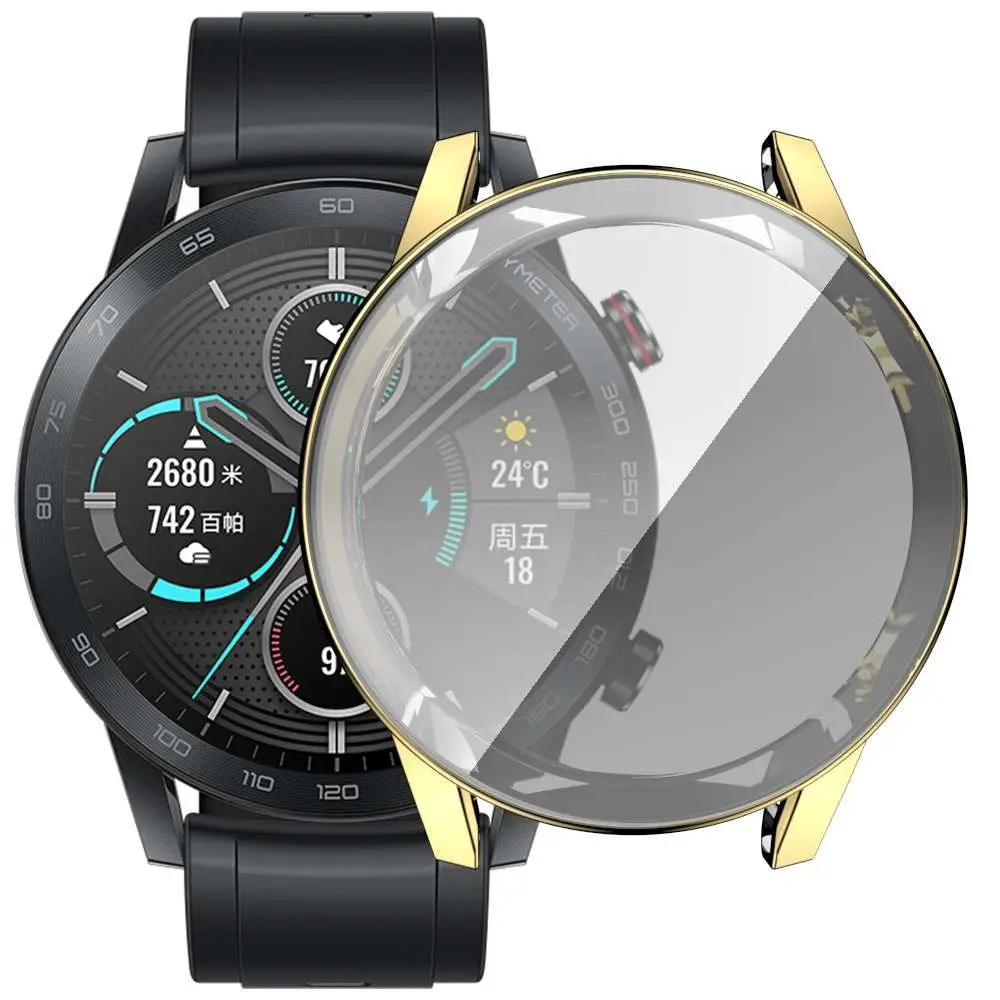 Ultra Thin Soft TPU Plated Smart Watch Case & Screen Protector - 360° Full Coverage