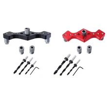 

6 8 10Mm Vertical Pocket Hole Jig Self Centering Dowel Jig Drill Guide Adjustable Locator Hole Puncher Tools