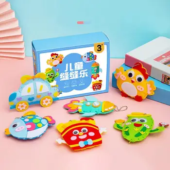 Children Sewing Animals Craft Kit Forest Creatures Sewing Felt Plush Animals Educational Sewing Set for Kids Beginners Gifts 4