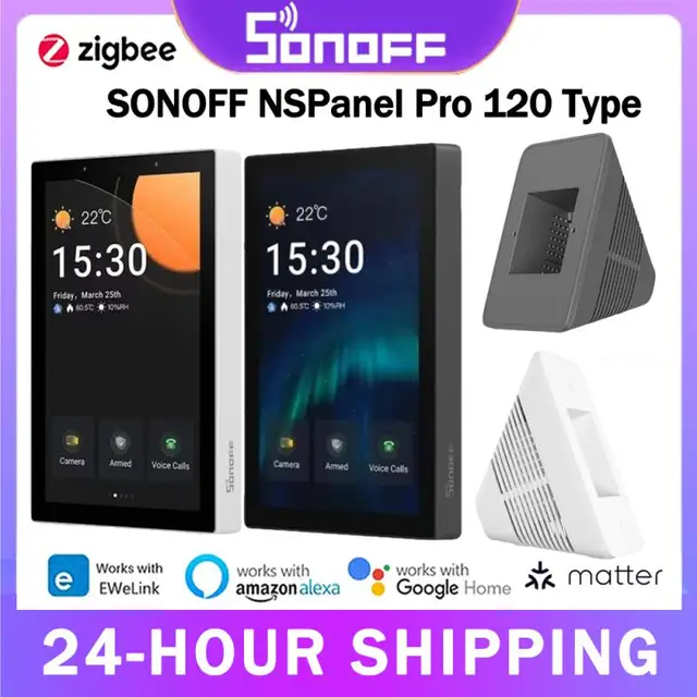 SONOFF NSPanel Pro 120 Type panneau de commande pour maison intelligente consommation d'énergie intelligente Module de commutation bricolage prise en charge des appareils Sonoff 1