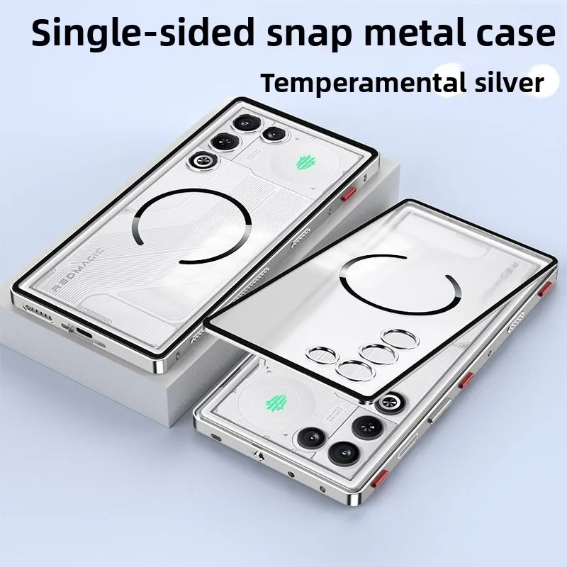 Magnetic Shockproof Matte Acrylic Phone Case with Skin-Friendly Feel