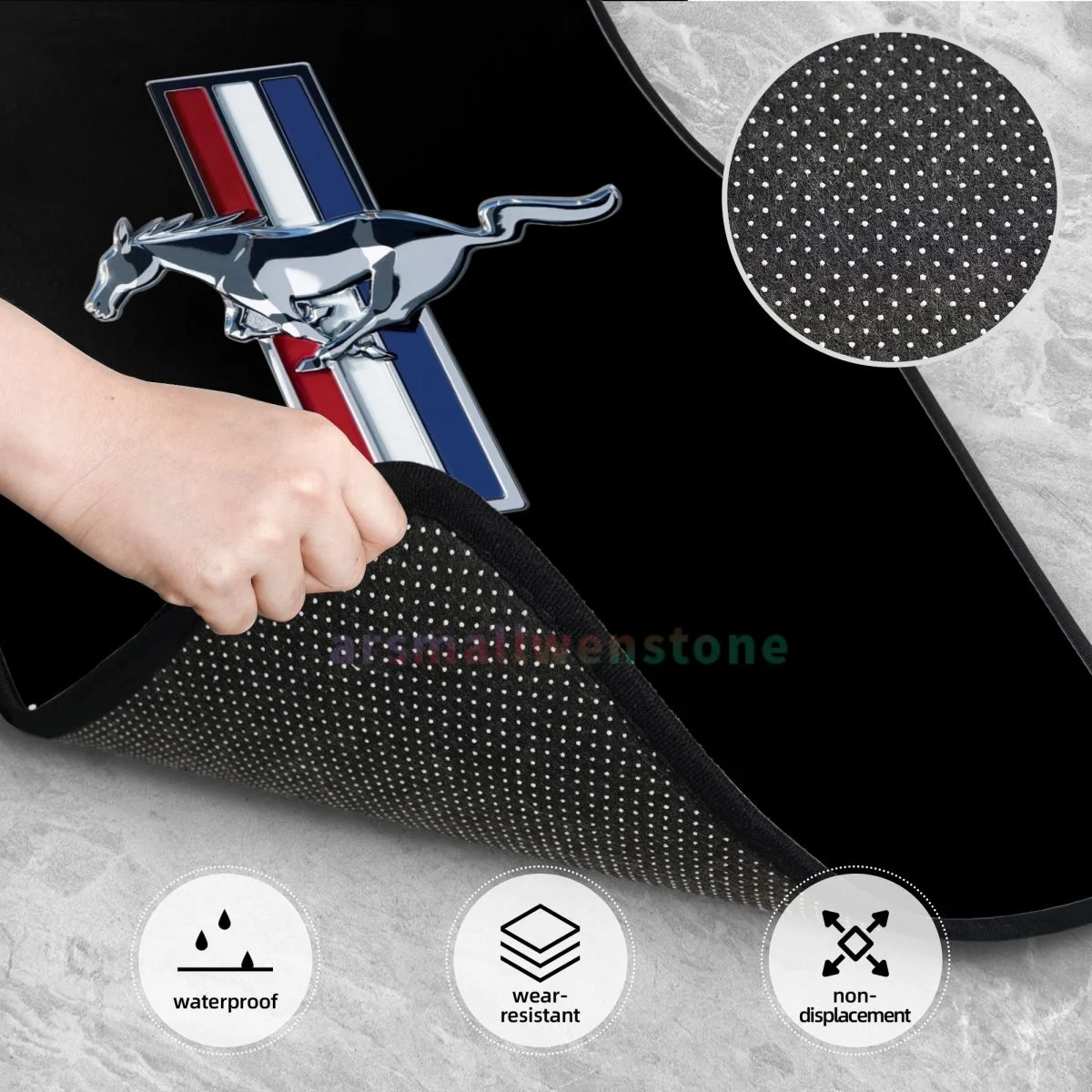 Ford Mustang 4PCS Crystal Velvet Women's Car Floor Mat Anti Fouling Car Floor Mat Interior Accessories car floor mats floor mats