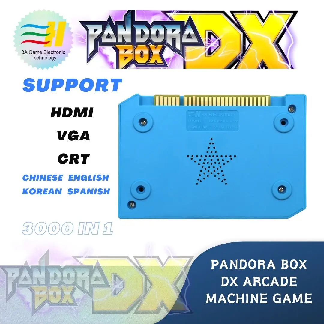 판도라 박스 Dx 아케이드 머신 게임 3000 인 1 아케이드 버전 3D 잠마 메인보드, 지지대 CRT VGA HDMI 출력 아케이드