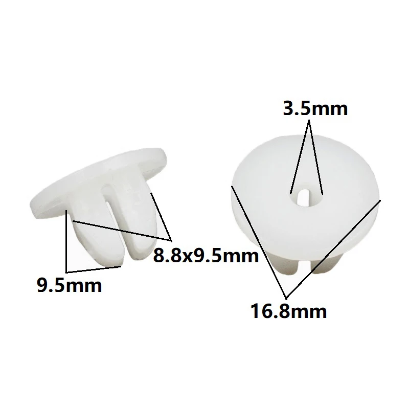 

100Pcs Nylon Screw Grommets Clips Fastener For Car Fender Mudguard Nut Grommet Clip