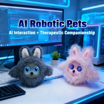 Robot AI Compagno, Animale Domestico Robotico AI per Adulti, Interazione Tattile con Dialogo ChatGPT, Piccolo Assistente per il Supporto alla Vita e il Cambio di Ruolo