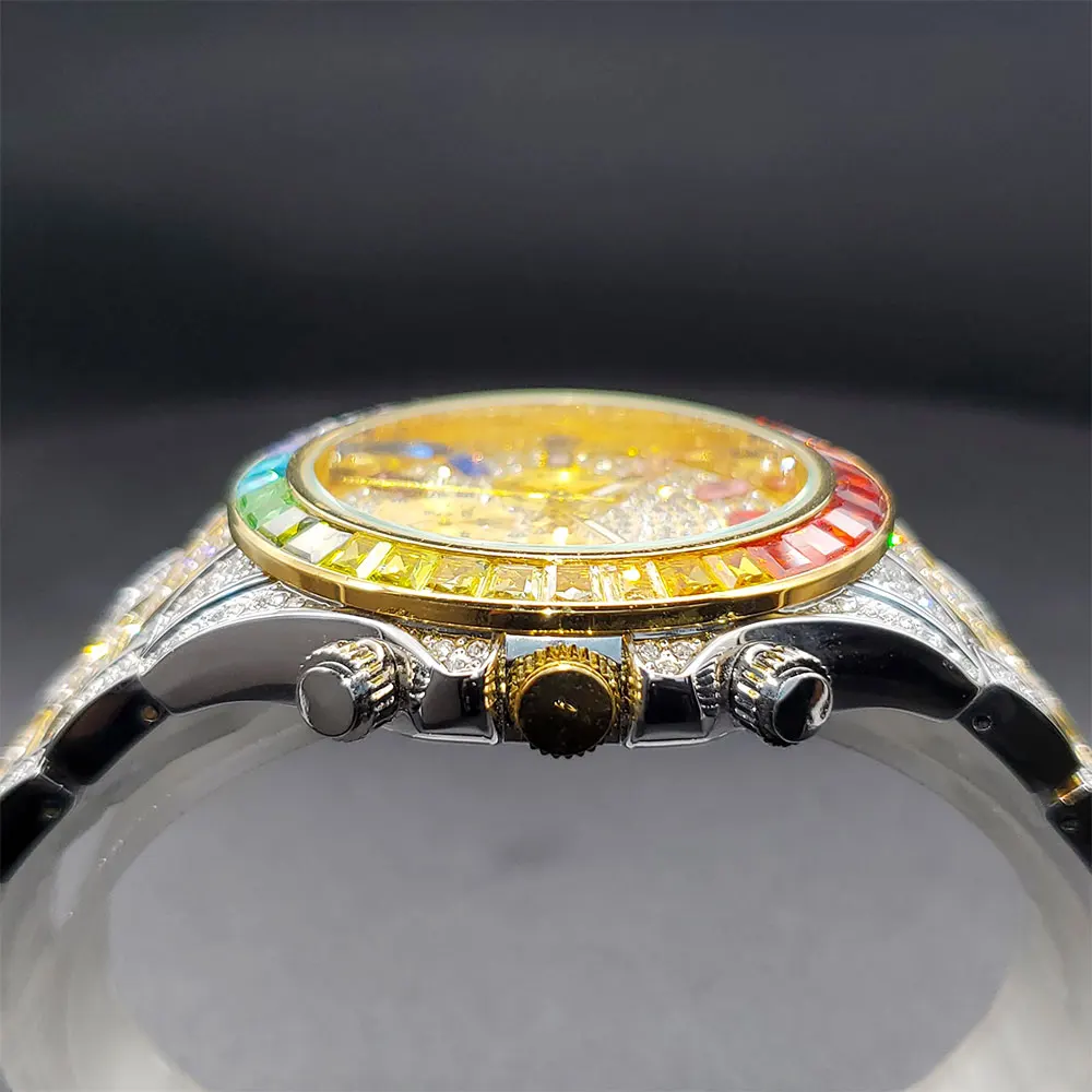Quarz Herren uhren cz Diamant Multi-Dial Display Business Mann Uhr mit Doppel kalender 24-Stunden-Kalibrierung Luxus uhren – Detail 6